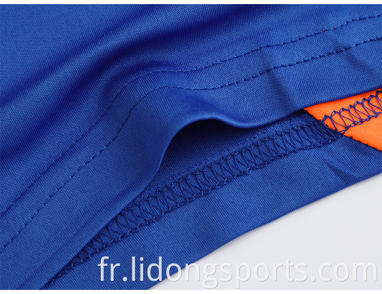 OEM Dernières conception de maillot de soccer bleu blanc à la mode à la mode à la mode